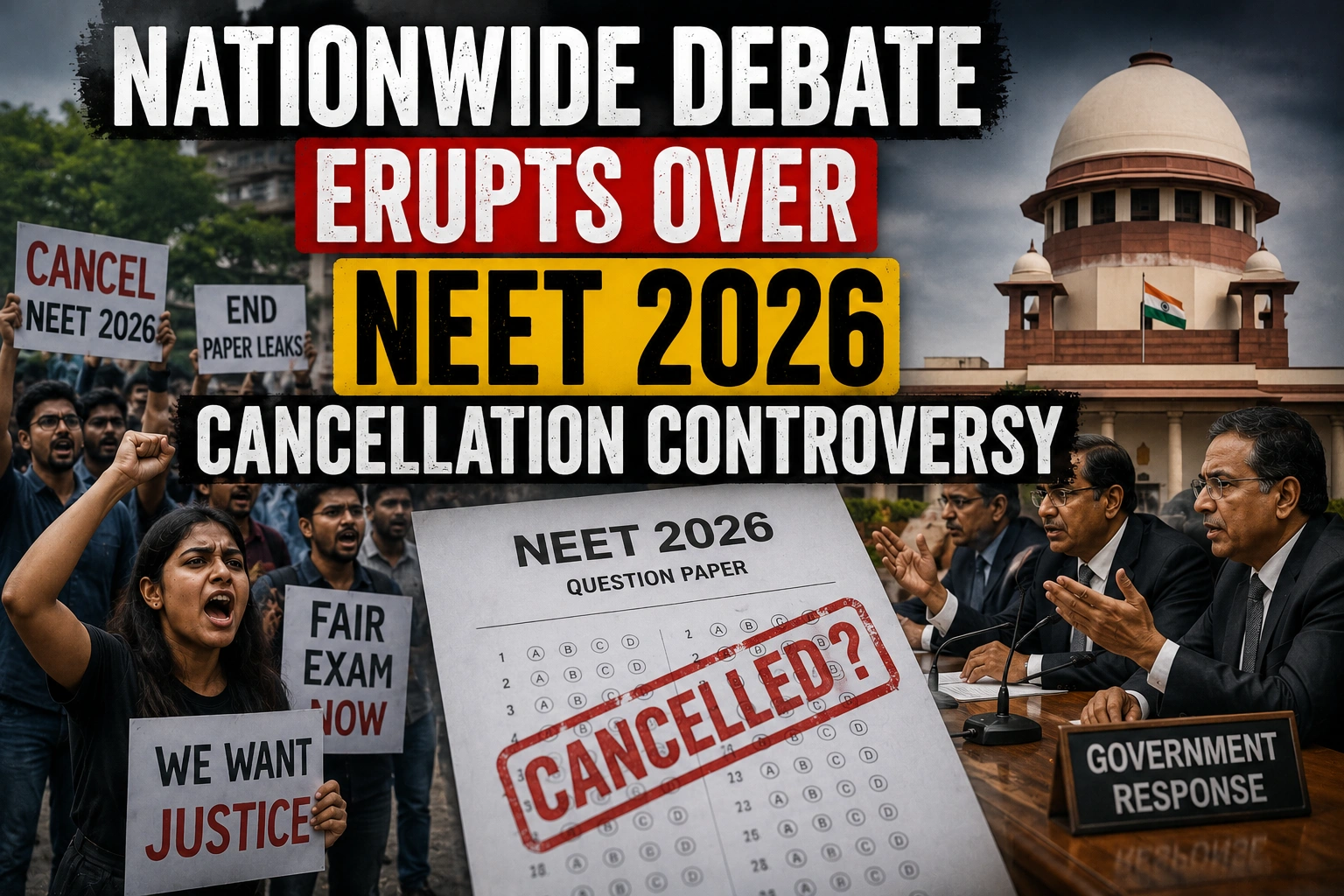 Nationwide Debate Erupts Over NEET 2026 Cancellation Controversy